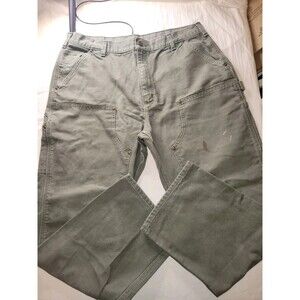 Carhartt moss green double knee carpenter pants 38x30 B136 MOS
